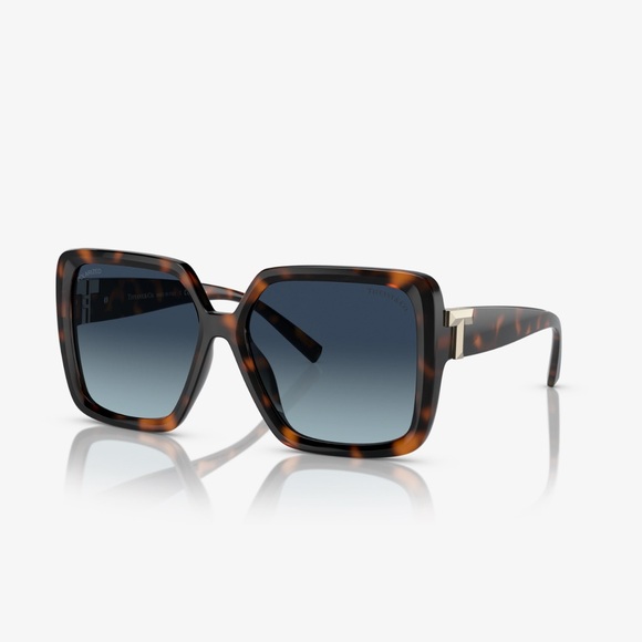 TIFFANY & Co. TF4206U 80154U Havana Azure Blu Polarized 58 Women's Sunglasses - Picture 1 of 3